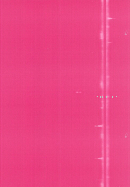 柯尼卡美能達彩色復印機C220打印出現白色橫線紅色單色效果圖-科頤辦公